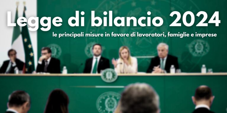 Scopri di più sull'articolo Pubblicata in Gazzetta Ufficiale la Legge di bilancio 2024